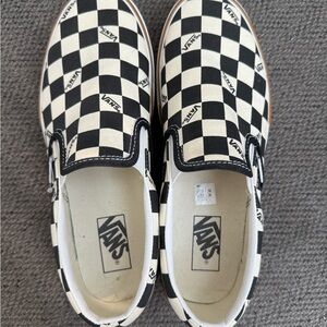 Vans Women’s Era Stacked Platform Whit Black Checkerboard Sneakers 10.5